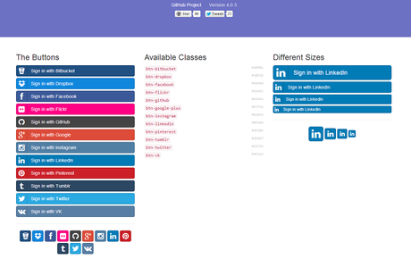 social button bootstrap