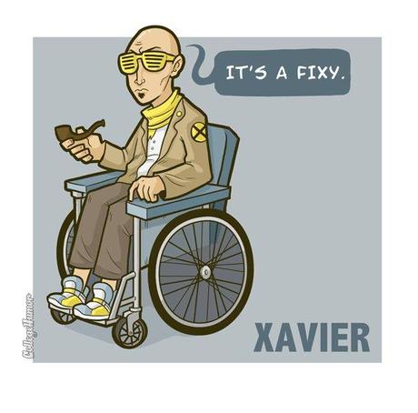 Hipster Superheroes Dr. Xavier