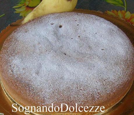 Torta di pere con cioccolato bianco e grappa