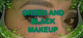 FACE OF THE DAY GREEN AND BLACK MAKEUP