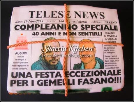Newspapers Birthday Cake