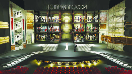 La scenografia di Sanremo 2014