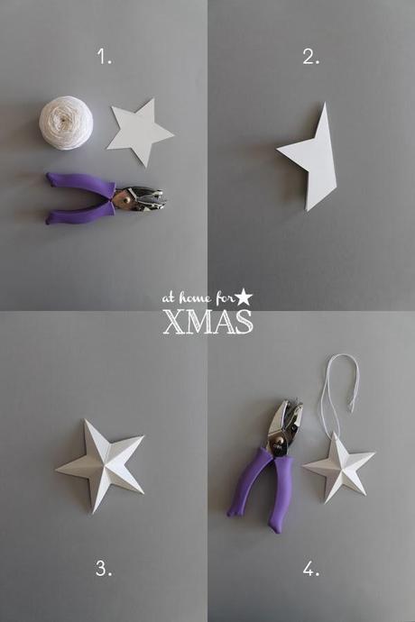 Paper stars 3D At home for XMAS