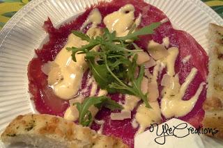 Carpaccio con salsa universale   Carpaccio with universal sauce