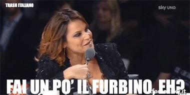 XF7 Live Puntata 6 - Simona Ventura furbino gif