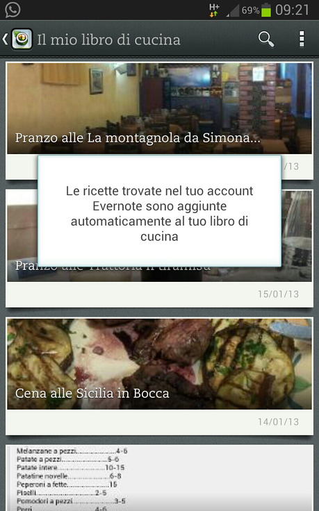 Parte IV: EVERNOTE FOOD