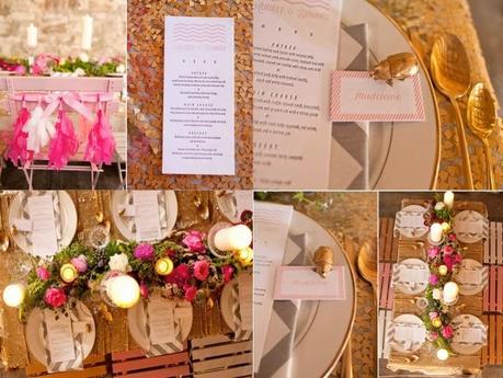 pink and gold inspiration wedding
