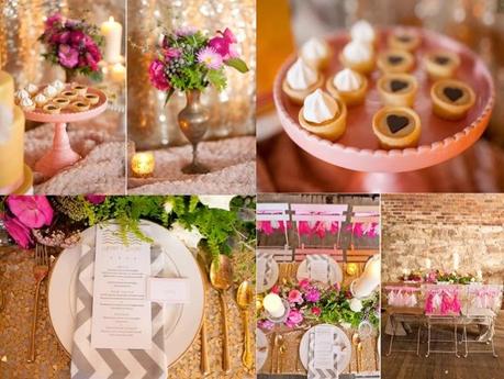 pink and gold inspiration wedding