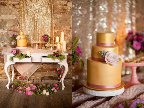 pink and gold inspiration wedding