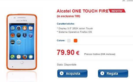 Alcatel One Touch Fire Tim