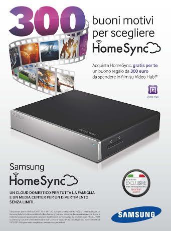 Promozione Samsung HomeSync: in regalo un voucher da 300 euro per Video Hub promozione samsung homesync