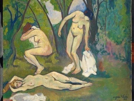1- André Derain Le grandi bagnanti 1908  2-Tre nudi in campagna Suzanne Valadon 1909 3- (Adolphe) Feder Ritratto di donna 1915 