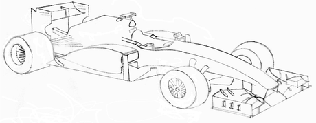 Bozza vettura di Formula 1 in configurazione 2014
