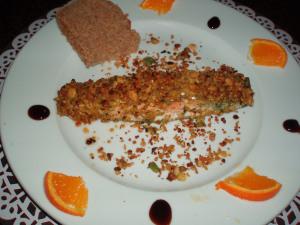 Filetto di salmone in crosta di pesce