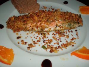 Filetto di salmone in crosta di erbe