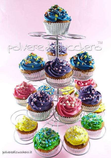 cupcakes con frosting polvere di zucchero
