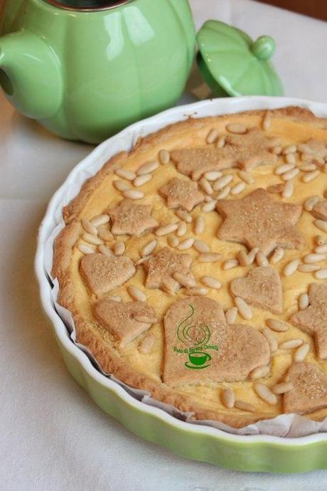 TORTA DELLA NONNA CON FROLLA ALLA CANNELLA E ZENZERO di Dolcipensieri TORTA NONNA FROLLA CANNELLA ZENZERO (3)+