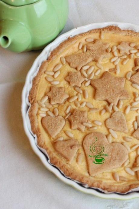 TORTA DELLA NONNA CON FROLLA ALLA CANNELLA E ZENZERO di Dolcipensieri TORTA NONNA FROLLA CANNELLA ZENZERO (5)+