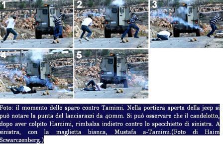 immagini tank Israele all'uccisione di Mustafa Tamimi