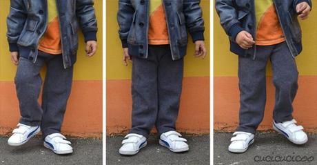 Turn little kid pants into big kid pants