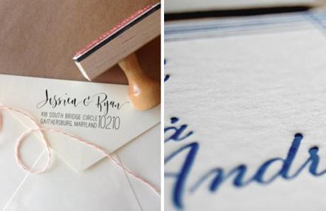 partecipazioni matrimonio + timbro + letterpress