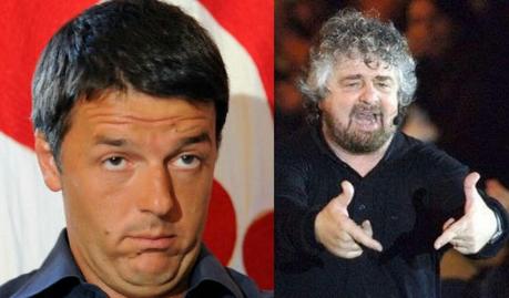 PIOVONO GRILLO E RENZI SUL BAGNATO!