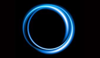 Sfondo di un cerchio di neon blu. Illustrazione vettoriale. Crediti: Shutterstock