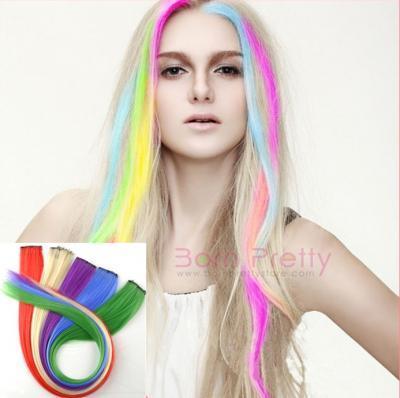 1pc Hot Popular Fashion Colorful Straight Style Hair Extensions- 16 colors
