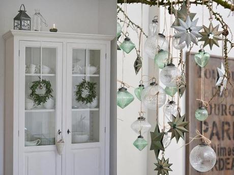 green and white decorations