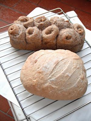 Spirale di pane integrale con pomodori secchi e semi di finocchio Spirale di pane integrale con pomodori secchi e semi di finocchio