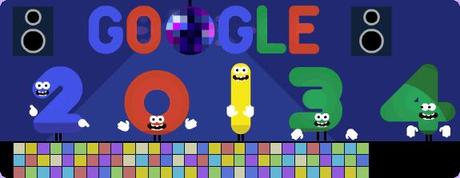 Ecco il doodle di Google per la notte di San Silvestro 2013