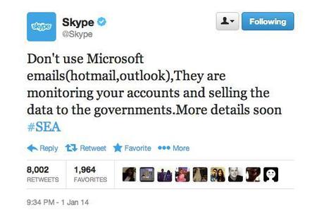 Don’t use Microsoft emails(hotmail,outlook), they are monitoring your accounts and selling the data to the governments