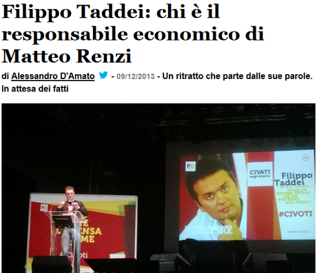 ...sfortunato Renzi... In principio Giorgio Gori, poi Marianna Madia, il desaparecido Yoram Gutgeld, la Barracciu...