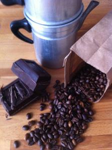 Cioccolatini ai marron glacè, rhum e profumo di caffè