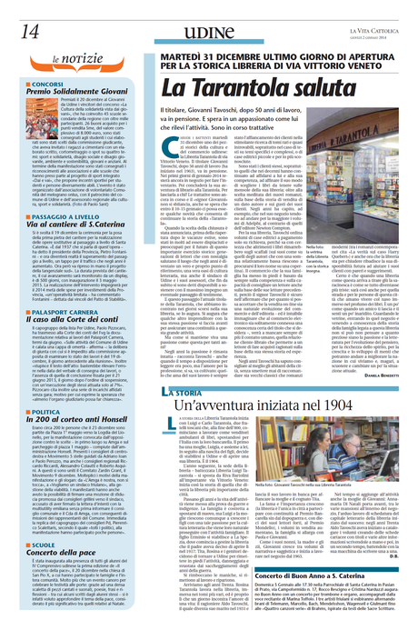 Il mio articolo sulla storia della Libreria Tarantola