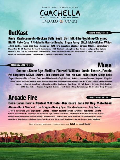 Coachella Festival 2014: Resa nota la lista degli artisti. Muse, Outkast e Arcade Fire gli headliner