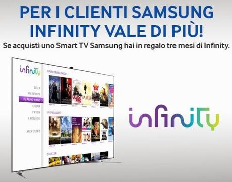 Promozione: Compra una Samsung Smart TV e ricevi in regalo 3 mesi di Mediaset Infinity