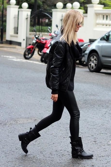 Biker boots and quilted bomber = perfect combination #SuccessfullyStyled