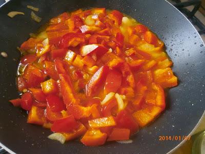 Fusilli con Crema di Peperoni Fusilli con Crema di Peperoni
