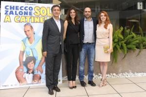 Pietro Valsecchi, Aurore Erguy, Checco Zalone e Miriam Dalmazio insieme per 