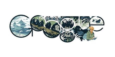 Google dedica il primo doodle del 2014 alla zoologa Dian Fossey