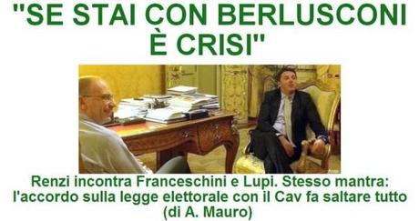 Renzi-Berlusconi, fibrillazioni per Letta renzi letta