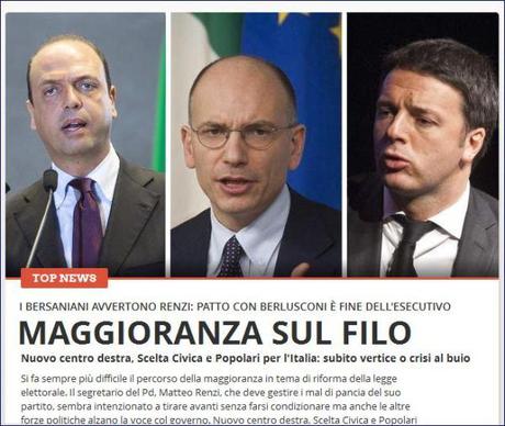 Renzi-Berlusconi, fibrillazioni per Letta lettarenzi