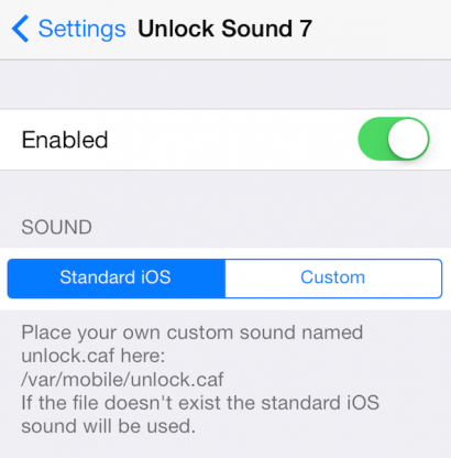 Unlock Sound 71 410x416 UnlockSound7 riporta il vecchio suono di sblocco su iOS Tweak iOS 7 free Cydia 