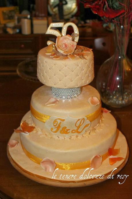 Una quilted cake per delle nozze d'oro speciali