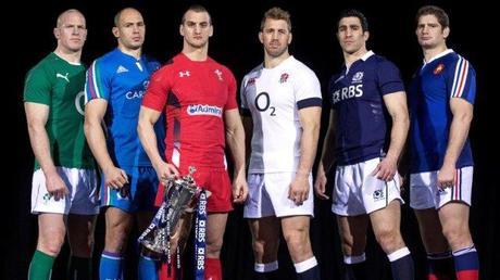 Paul O'Connell of Ireland, Sergio Parisse of Italy, Sam Warburton of Wales, Chris Robshaw of England, Kelly Brown of Scotland and Pascal Pape of France (Credit ©INPHO/ James Crombie - Ufficio Stampa RBS 6 Nations)