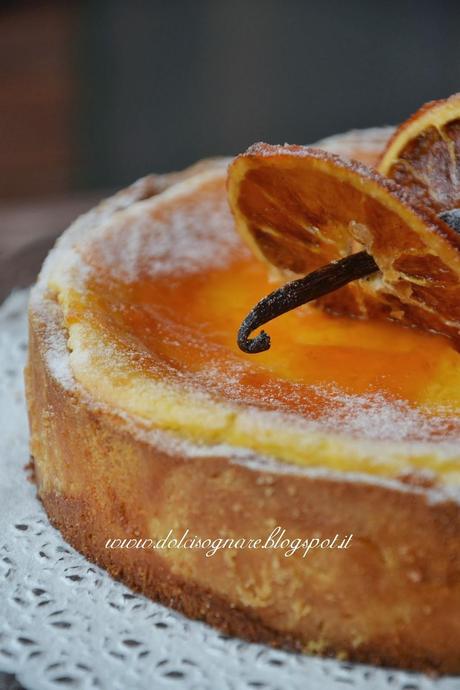 Crostata alla crema di ricotta e arancia