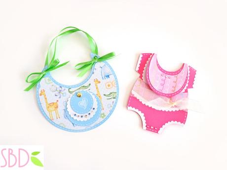 Biglietti Nascita: Bavaglino & Body Tutina - Baby Cards: Onesie & Bib