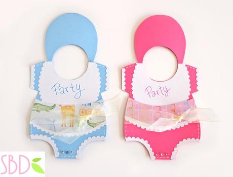 Biglietti Nascita: Bavaglino & Body Tutina - Baby Cards: Onesie & Bib