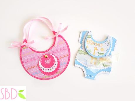 Biglietti Nascita: Bavaglino & Body Tutina - Baby Cards: Onesie & Bib